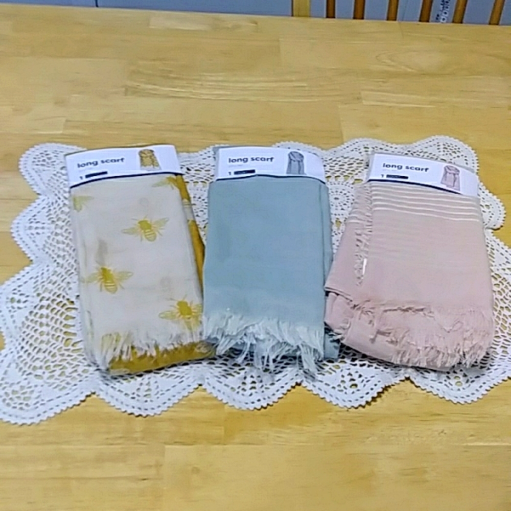 Sheer long scarves bundle - Nice For Spring!
